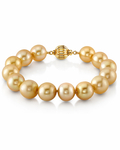 10-11mm Goldenes Südsee-Perlenarmband