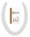 12-14 mm weiße Südsee-Rundperlenkette AAAA-Qualität - GIA-zertifiziert