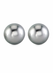 13mm Tahiti-Südsee-Perlen in Silber - loses Paar - PSL-zertifiziert