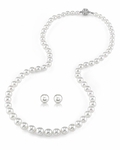 6.0-8.0mm Hanadama-Perlenkette und Ohrring-Set