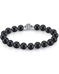 6.5-7.0mm Schwarzes Süßwasser-Perlenarmband - AAA-Qualität