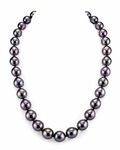 9-11mm Aubergine Tahiti Südsee Barock-Perlenkette