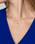 Anhänger 'Lacy' aus 585er Gold mit Süßwasserperle & Diamant - Zweites Bild
