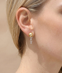 ~Golden South Sea Pearl & Diamond Kiara Earrings - Secondary Image~