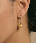 Goldene Perlen- & Diamant-Ohrringe „Michelle“ - Zweites Bild