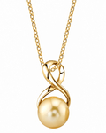 Infinity-Anhänger mit goldener Südseeperle