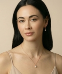 ~10-11mm Freshwater Pearl Olive Drop Pendant - Model Image~