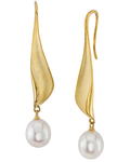 White Freshwater Baroque Pearl Margiela Earrings