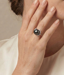 ~14K Gold Tahitian South Sea Pearl Felicia Ring - Secondary Image~