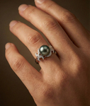 Kronjuwel-Ring mit tahitischer Südseeperle - Zusatzbild