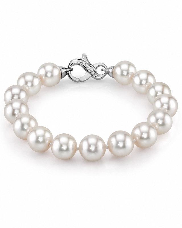 10-10.5mm Akoya-Perlenarmband in Weiß – AAA-Qualität