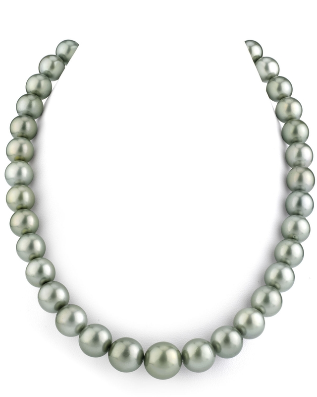9-11.2mm Pfauenfarbene Tahiti-Südsee-Perlenkette - PSL-zertifiziert