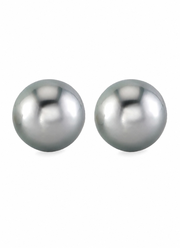 13mm Tahiti-Südsee-Perlen in Silber - loses Paar - PSL-zertifiziert