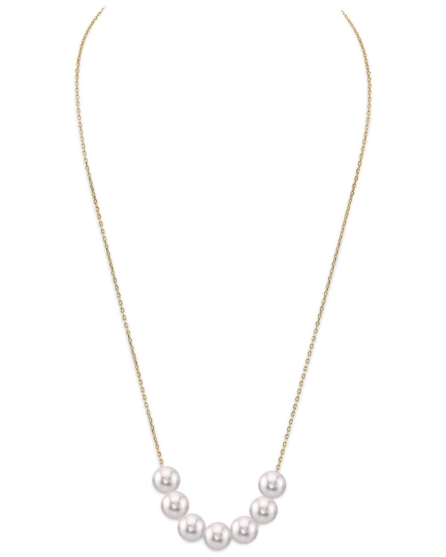 Japanische Akoya-Perlen Tincup-Celeste-Halskette aus 14K Gold