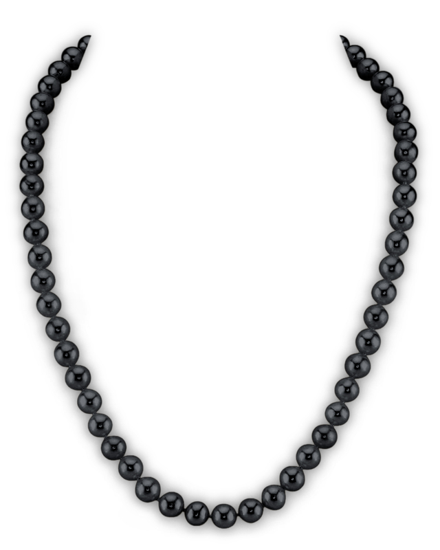 6.5-7.0mm Schwarze Süßwasserperlenkette - AAA-Qualität