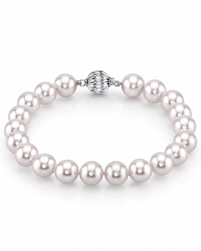 7.5-8.0mm Weißes Akoya-Perlenarmband - AAA-Qualität