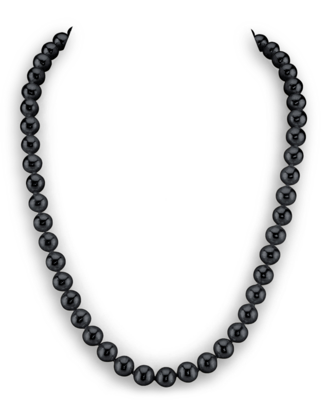 8.5-9.0mm Schwarze Süßwasserperlenkette - AAA-Qualität