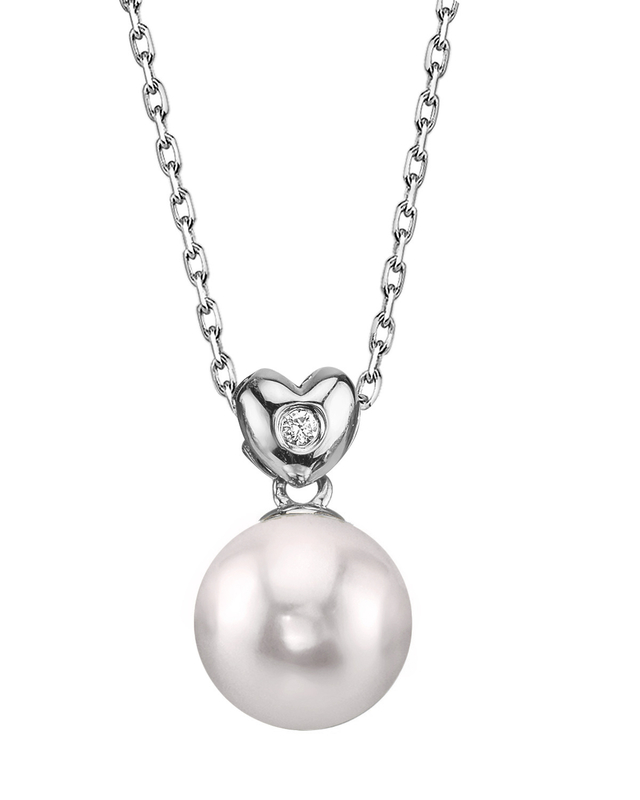 Lev-Anhänger mit Akoya-Perle und Diamant