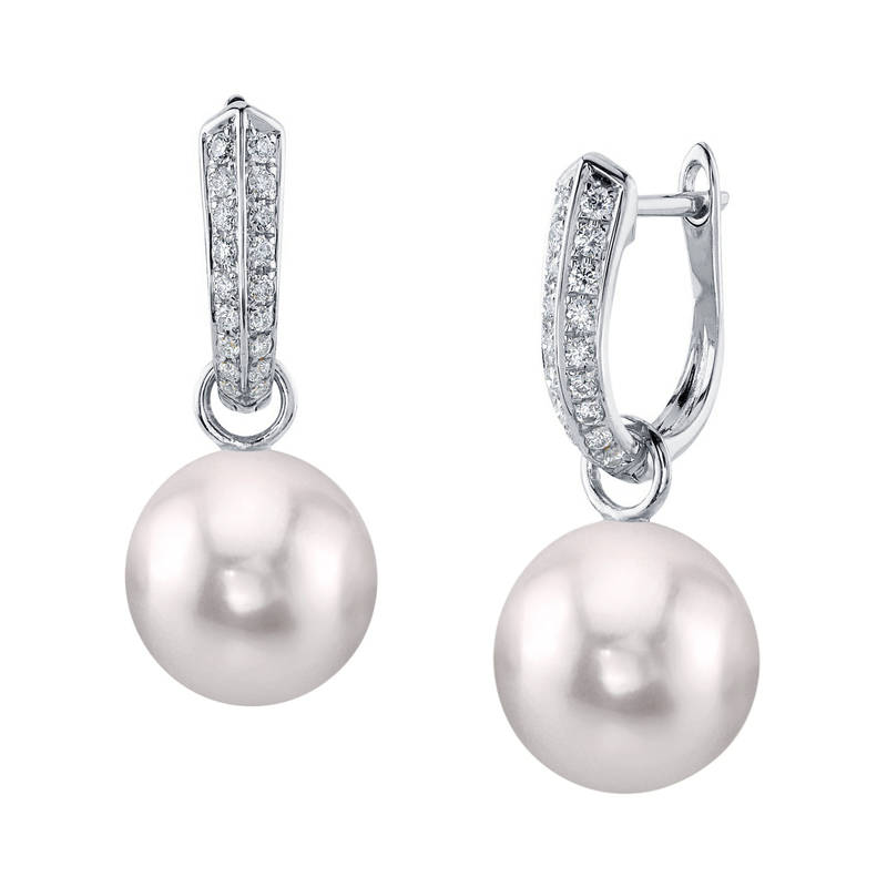14K Gold Akoya Pearl & Diamond Charlie Earrings