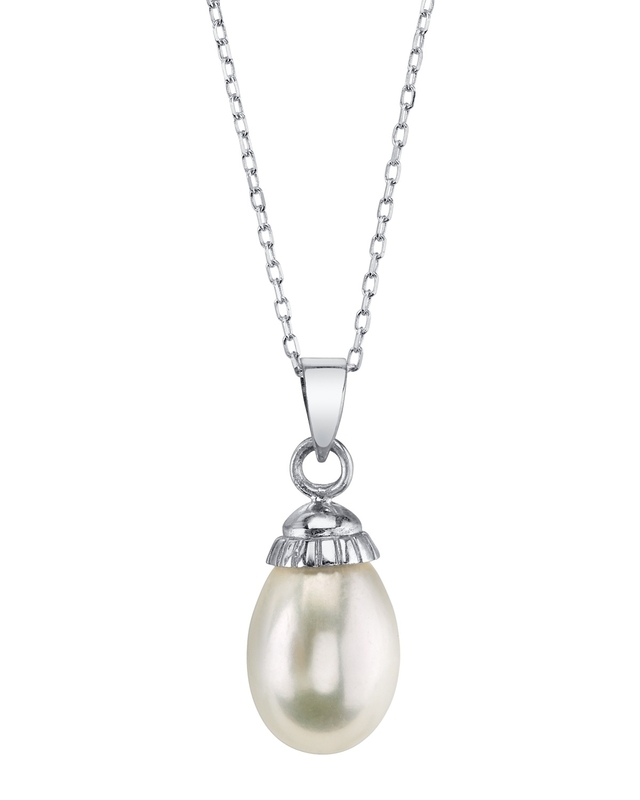 Anhänger 'Devon' aus 14K Gold mit weißer Süßwasserzuchtperle