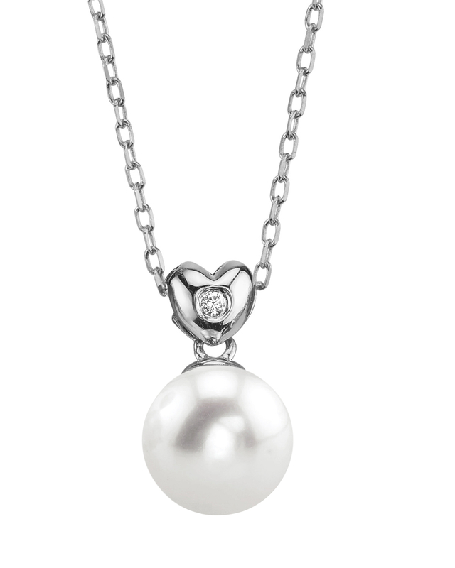 Anhänger Lev aus 14K Gold mit Süßwasserperle und Diamant
