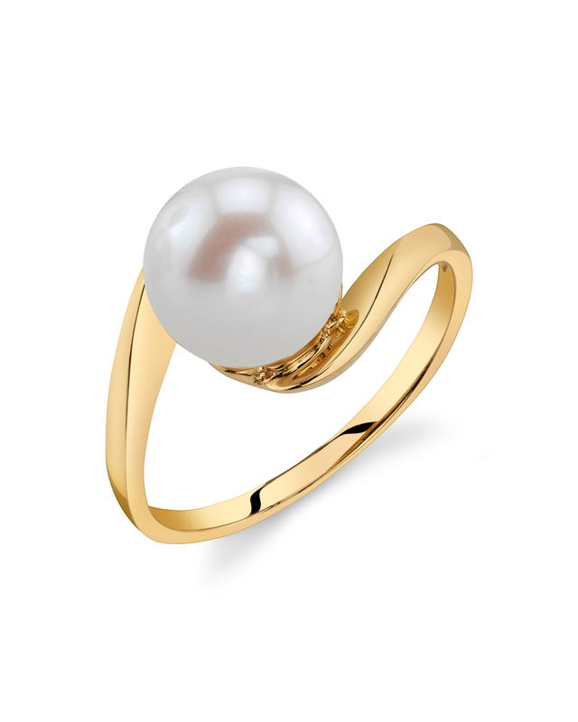Felice-Ring aus 14 Karat Gold mit Süßwasserperle