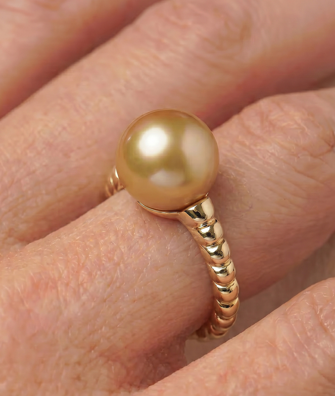 Terrie-Ring mit goldener Südseeperle - Zusatzbild