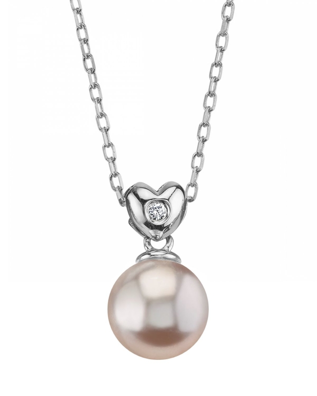 Lev Anhänger mit rosafarbener Süßwasserperle & Diamant