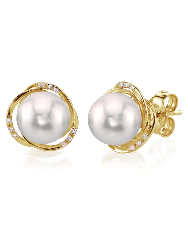 Akoya-Perle und Diamant Lexi Ohrringe