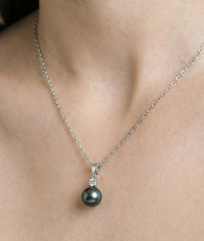 Michelle Schmuckset mit tahitischen Südseeperlen und Diamanten - Zweites Bild