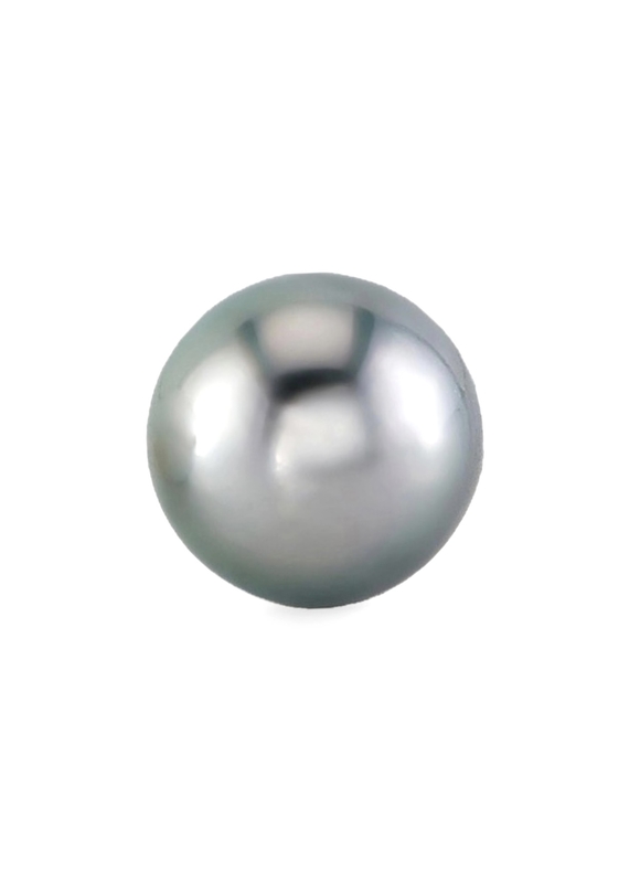 13.5mm Tahiti-Südseeperle in Silber - PSL-zertifiziert