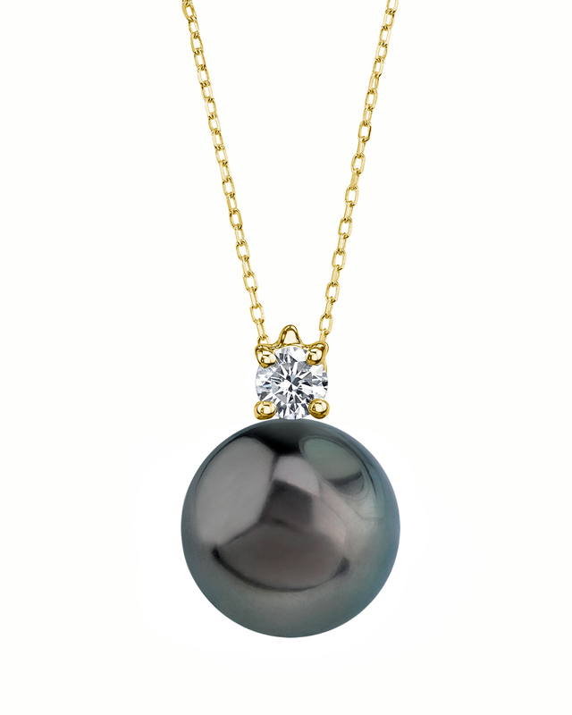 Anhänger Ellie mit Tahiti-Südseeperle und Diamant