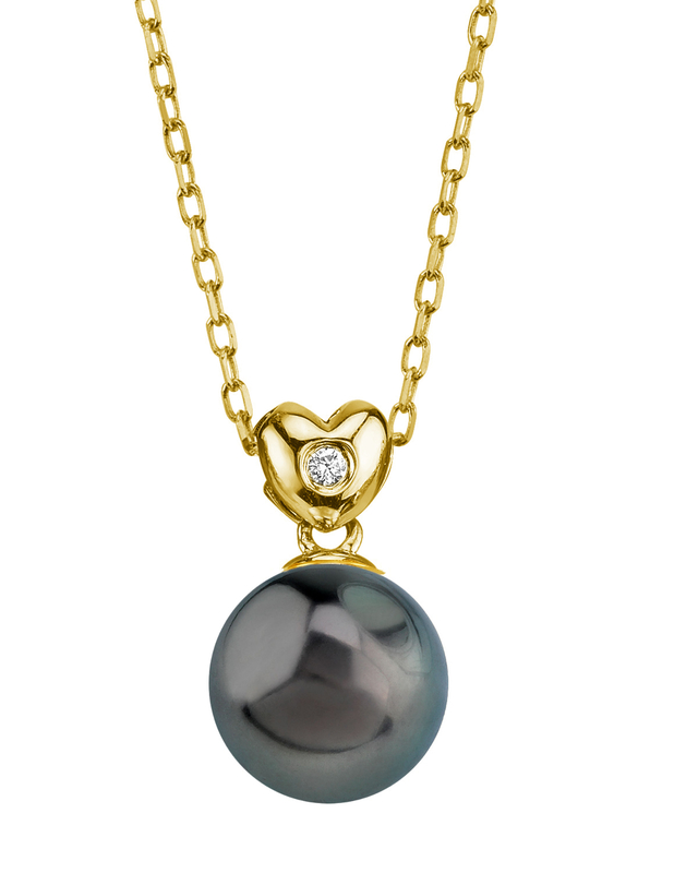 Lev Anhänger mit tahitischer Südseeperle und Diamant