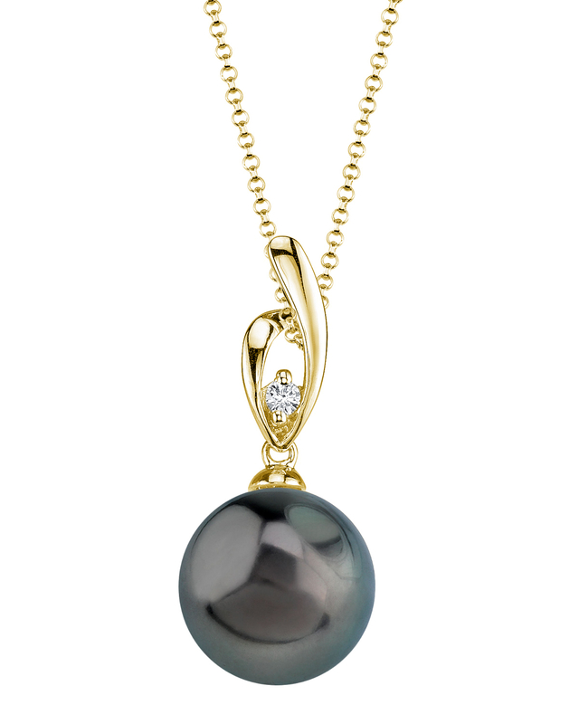 Anhänger Lois mit Tahiti-Südseeperle und Diamant