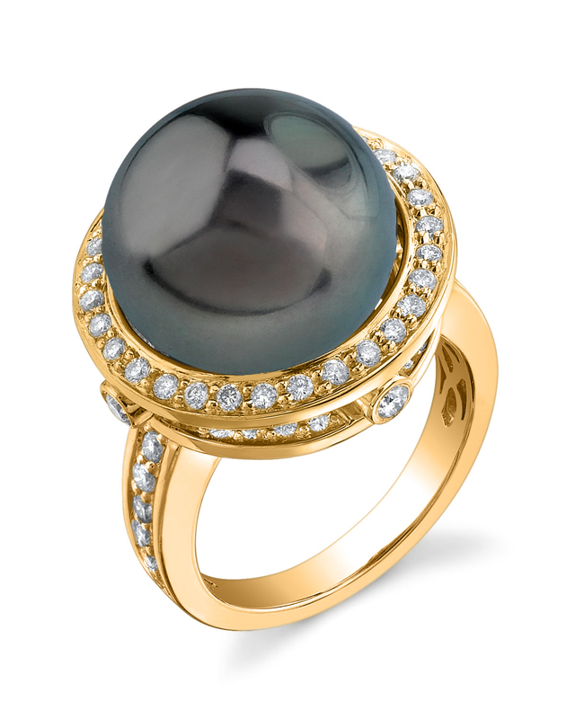 Bella-Ring mit Tahiti-Südsee-Perle und Diamanten
