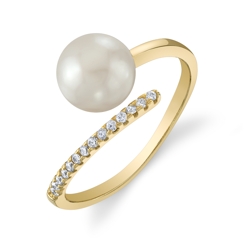 Süßwasser-Perle & Diamant Valentina Ring