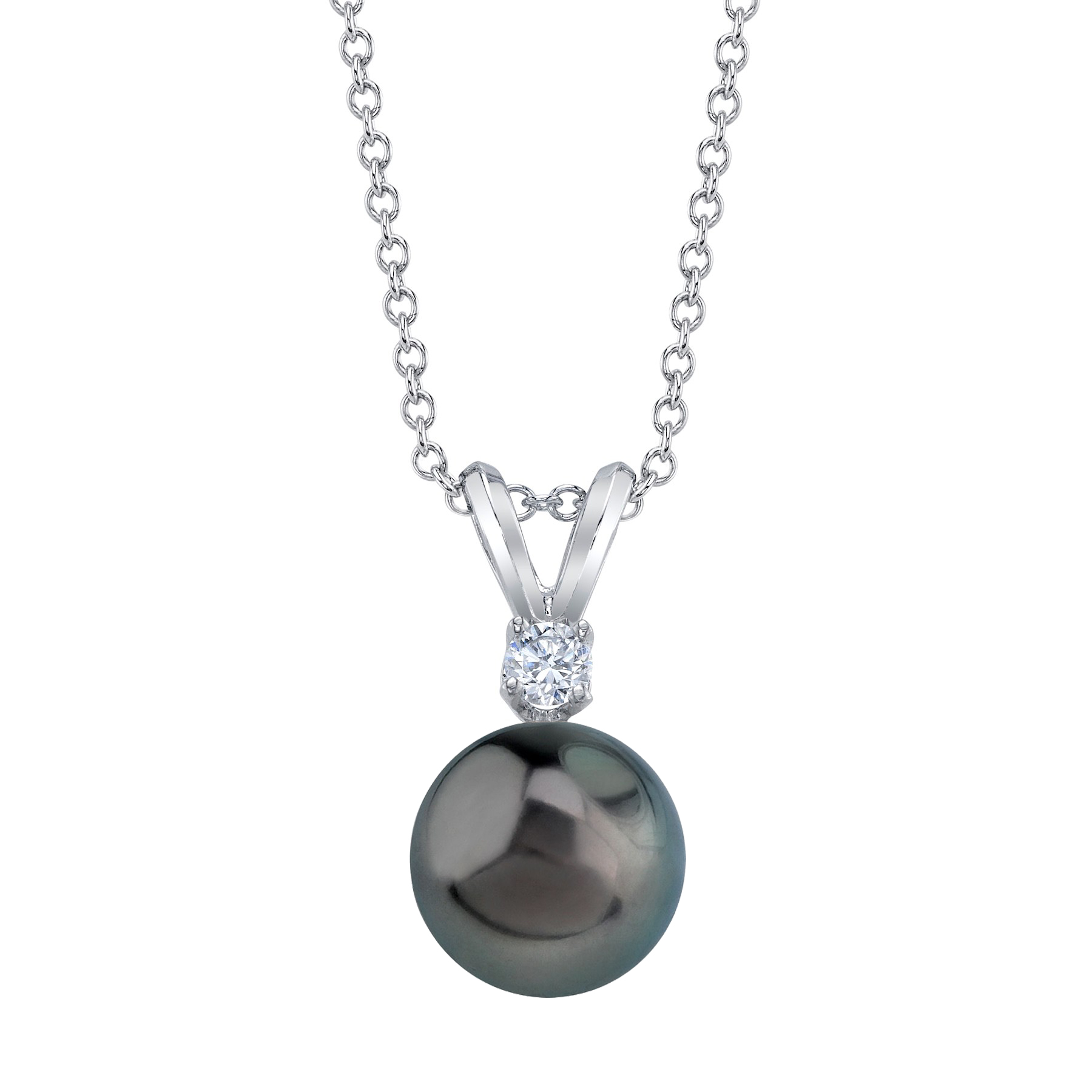 Tahitian South Sea Pearl & Diamond Classic Pendant