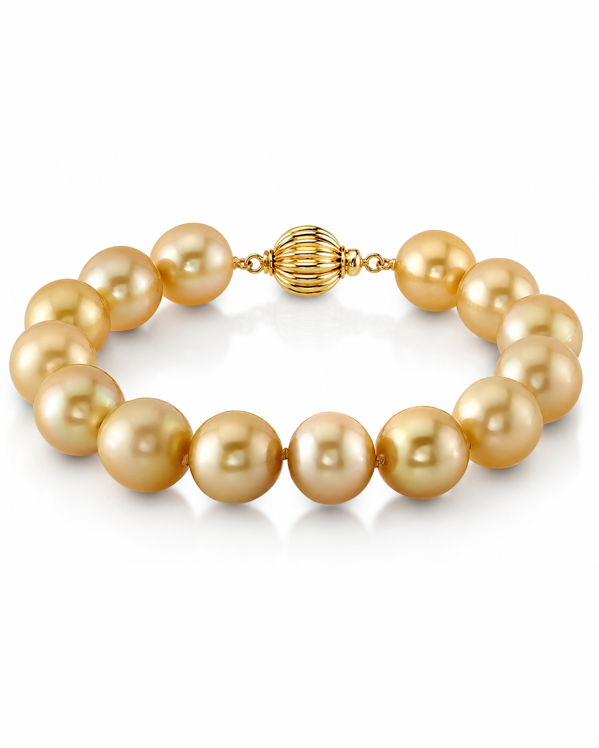 10-11mm Goldenes Südsee-Perlenarmband