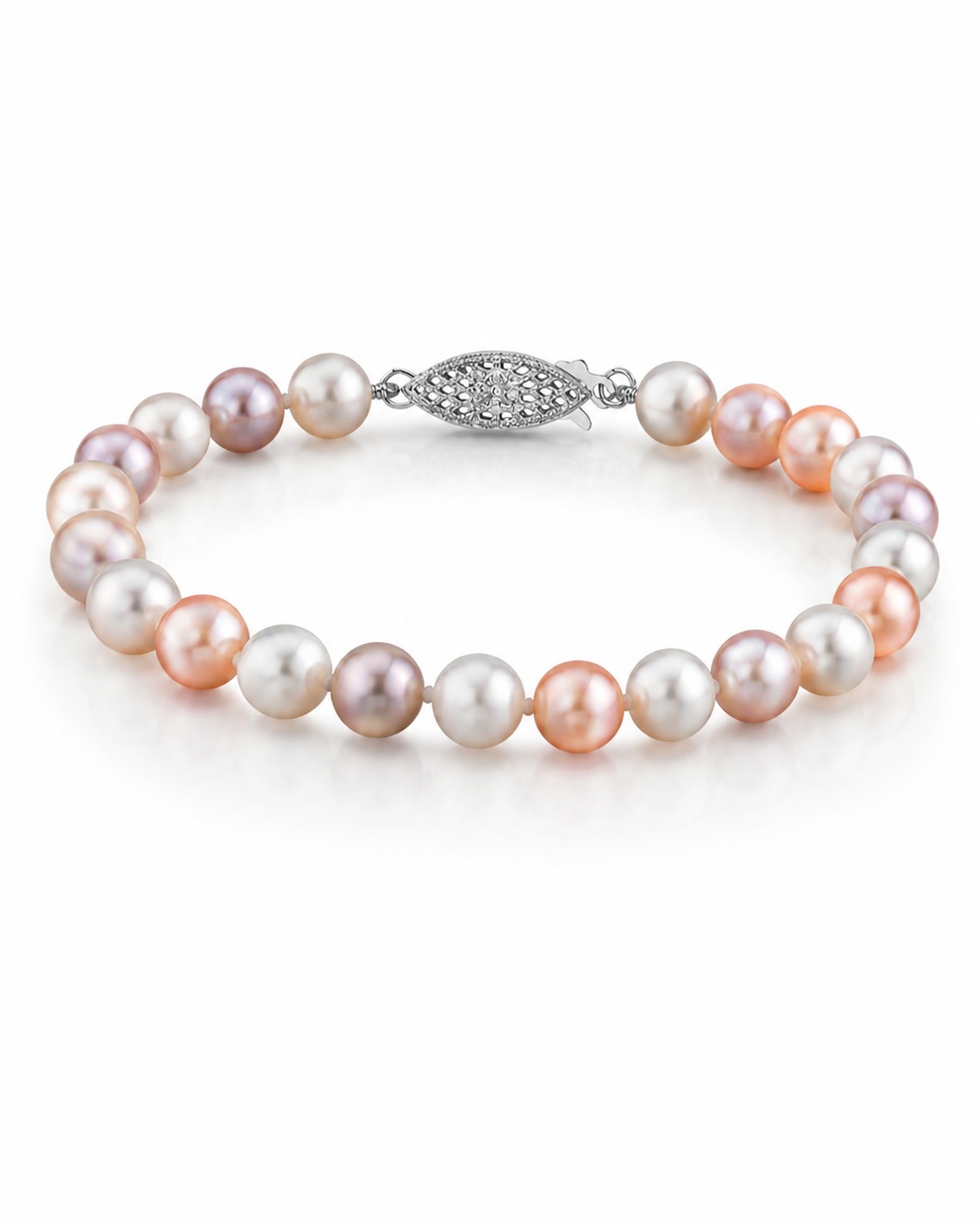 6,5-7,0mm mehrfarbiges Süßwasser-Perlenarmband - AAA-Qualität