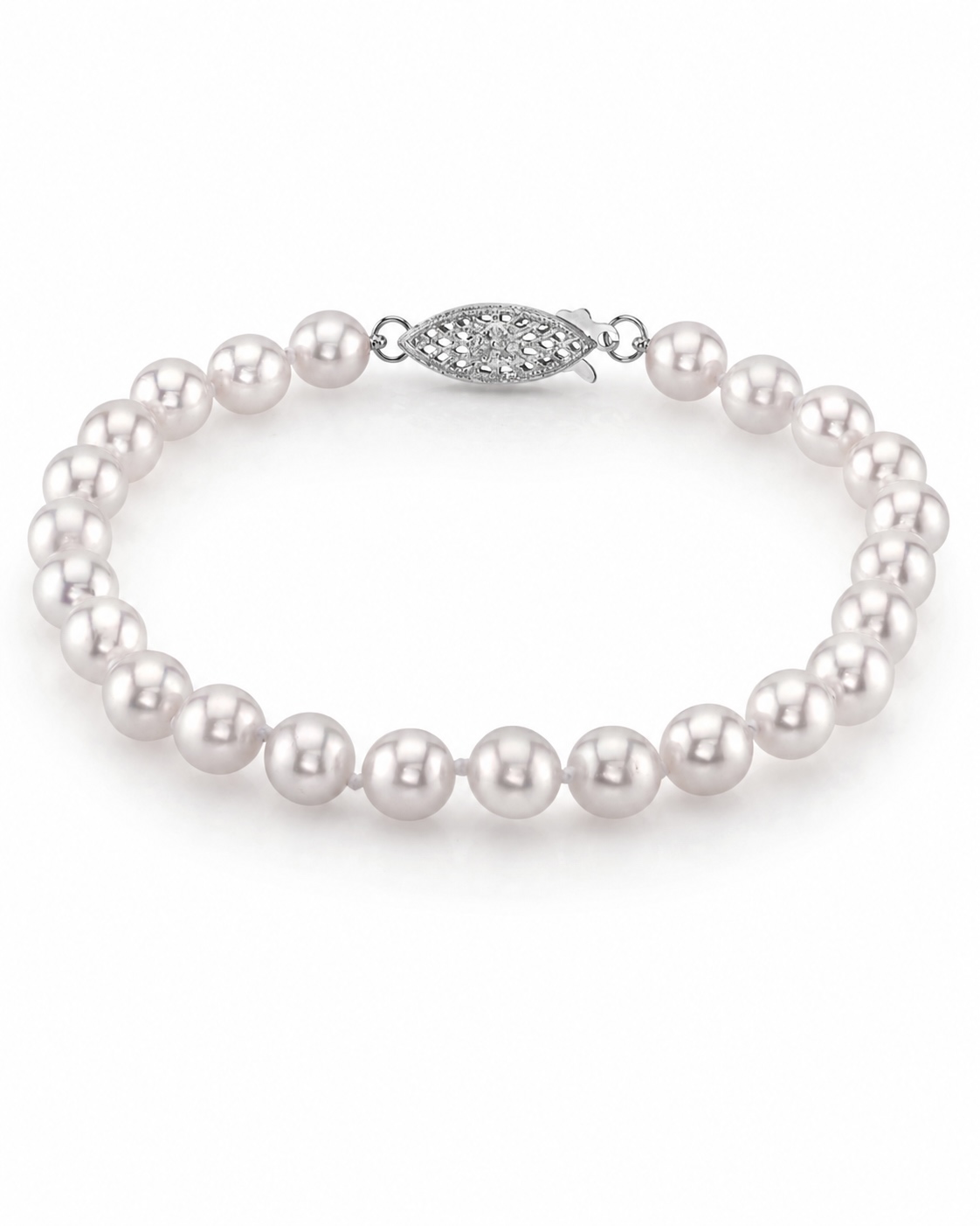 6,0–6,5 mm Akoya Weißes Perlenarmband