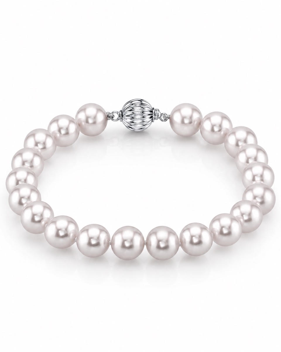 Akoya-Armband mit weißen Perlen, 7,5–8,0 mm – AAA-Qualität