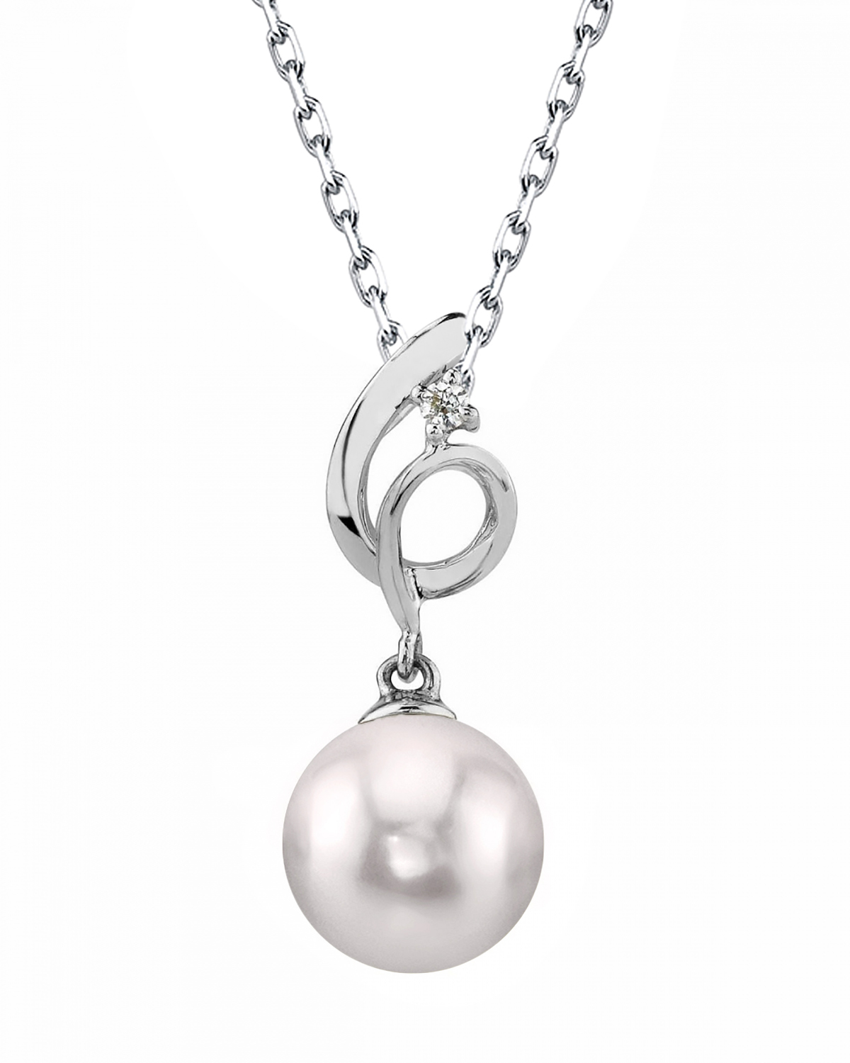 14K Gold Akoya Pearl & Diamond Symphony Pendant