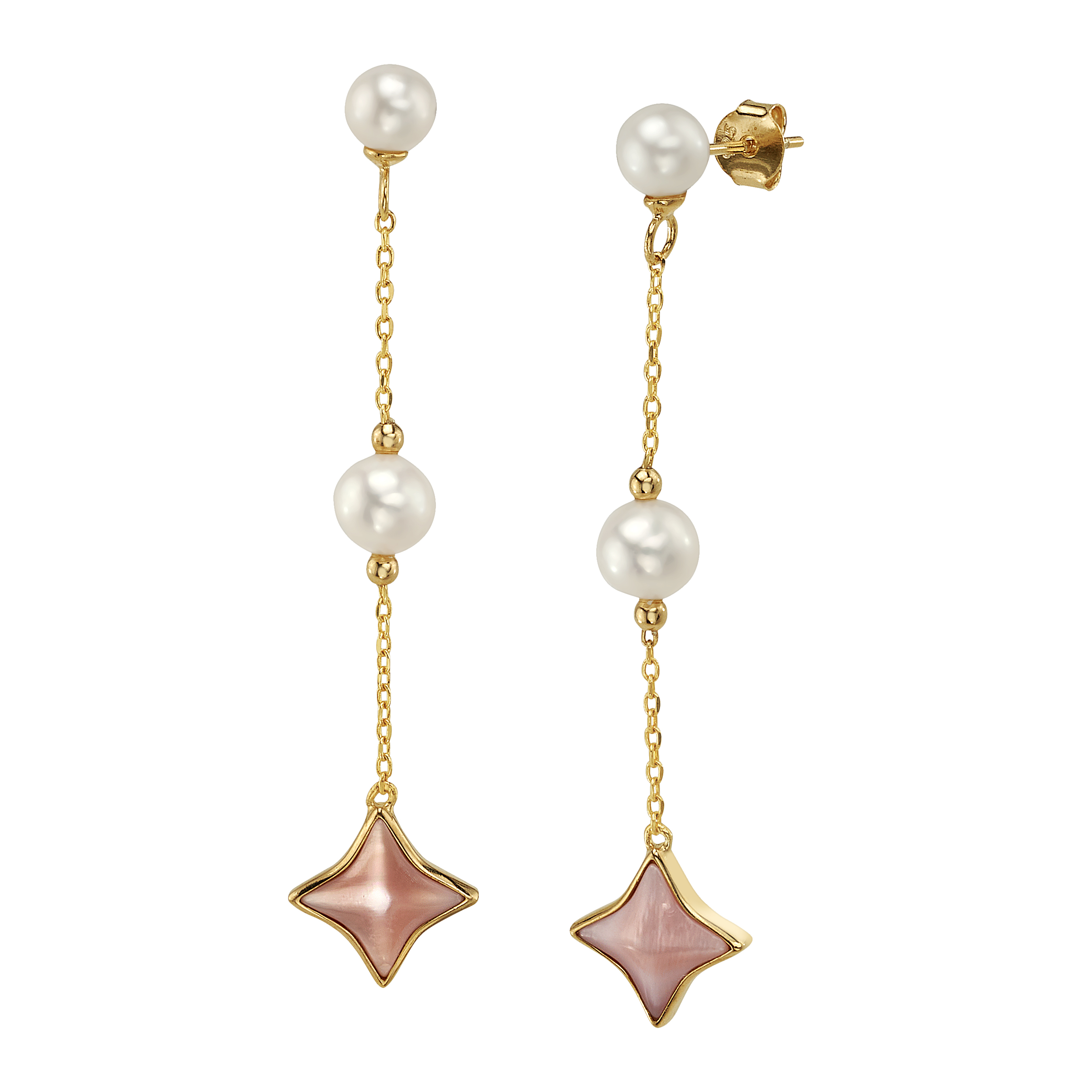 White Freshwater Pearl Anika Earrings