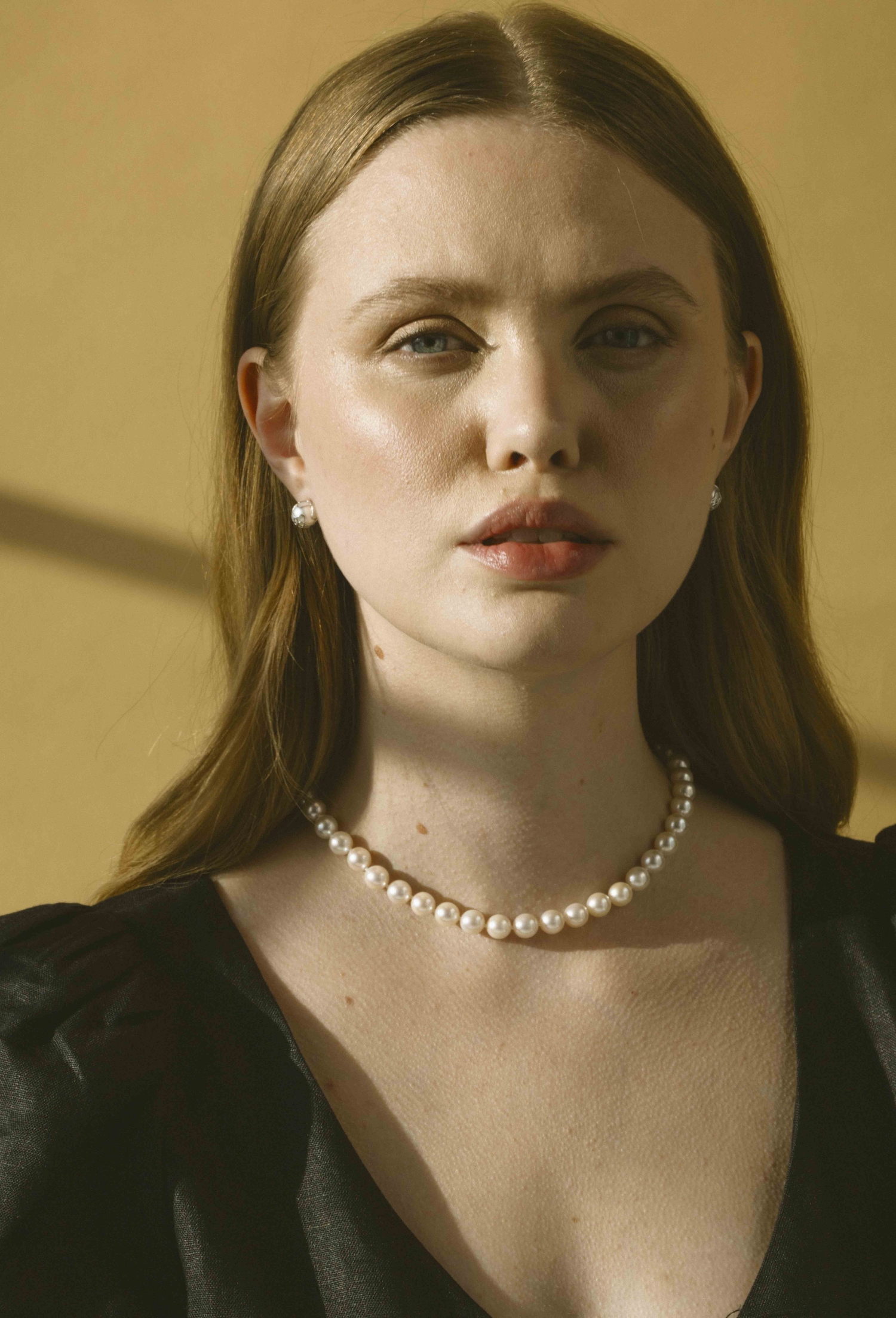 8.0-8.5mm Japanese Akoya White Pearl Necklace - AAA Quality - Secondary Image