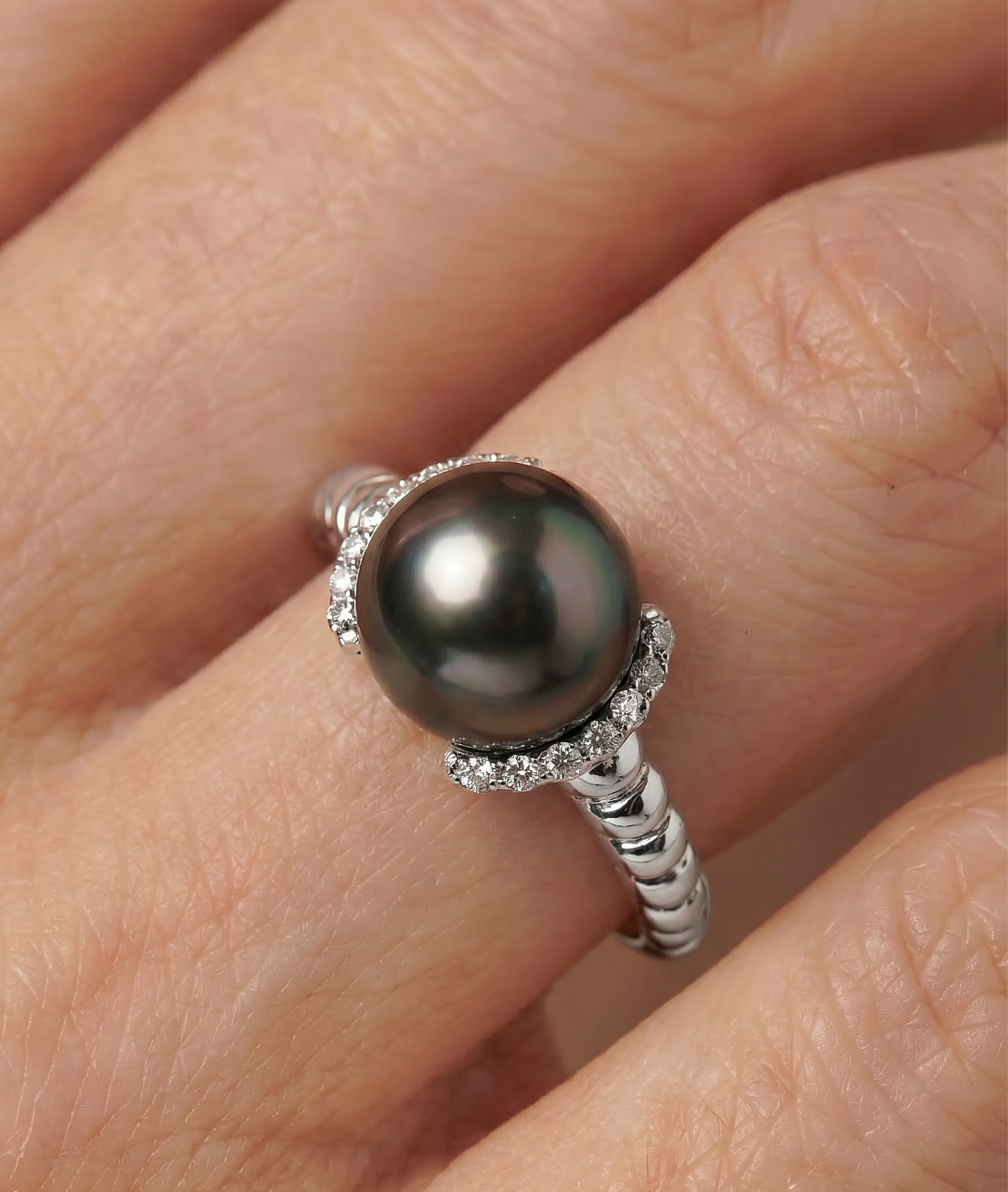 Tahiti-Südseeperle & Diamant Jackie-Ring - Zusatzbild