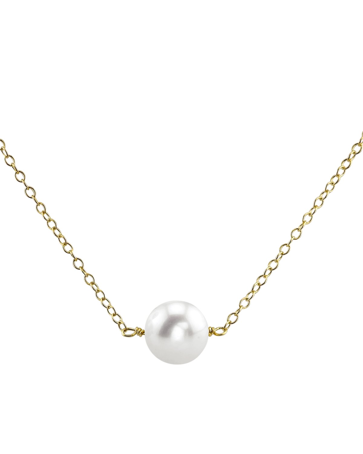 Akoya Solitaire Pearl & Gold Pendant